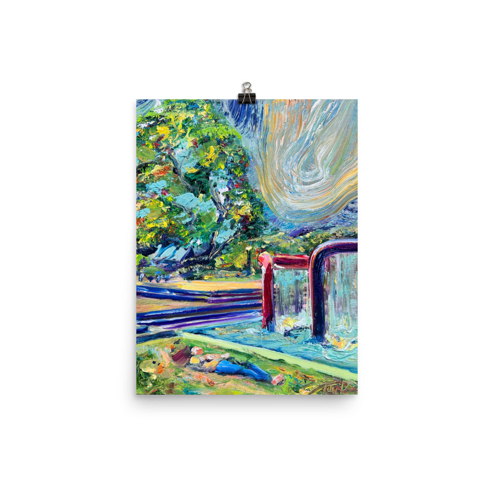 "Green Fountain" Print